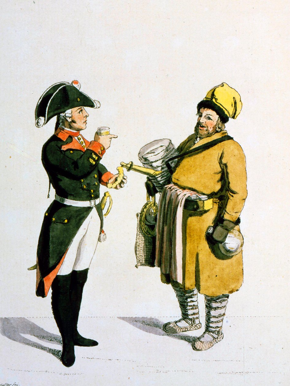 Sbiten sælger, 1799. af Christian Gottfried Heinrich Geissler