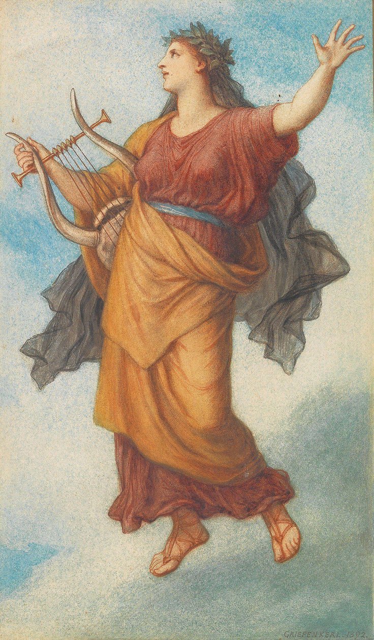 Muse Polyhymnia, 1892. af Christian Griepenkerl