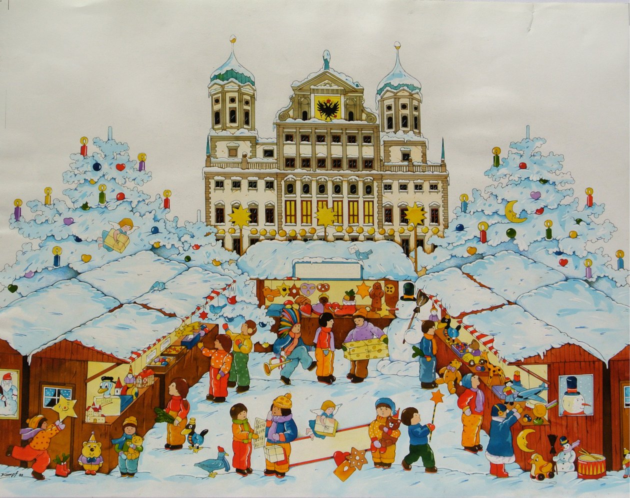 Julemarked (Old City Augsburg) af Christian Kaempf