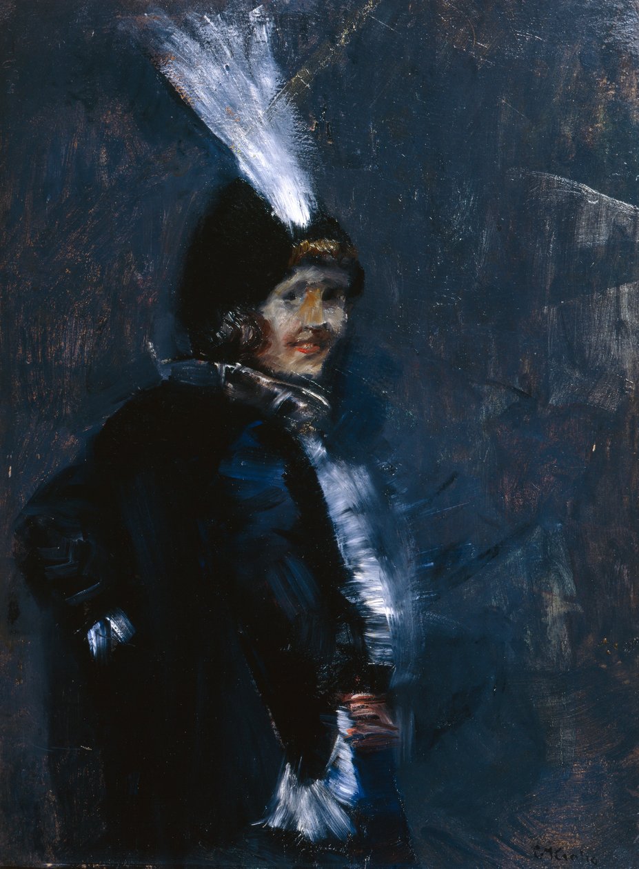 Farvel da (olie på lærred) af Christian Krohg