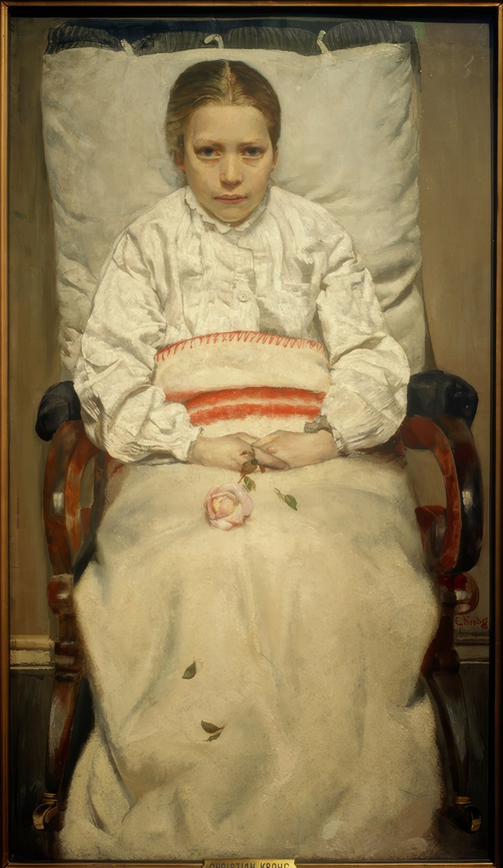 Syg pige af Christian Krohg