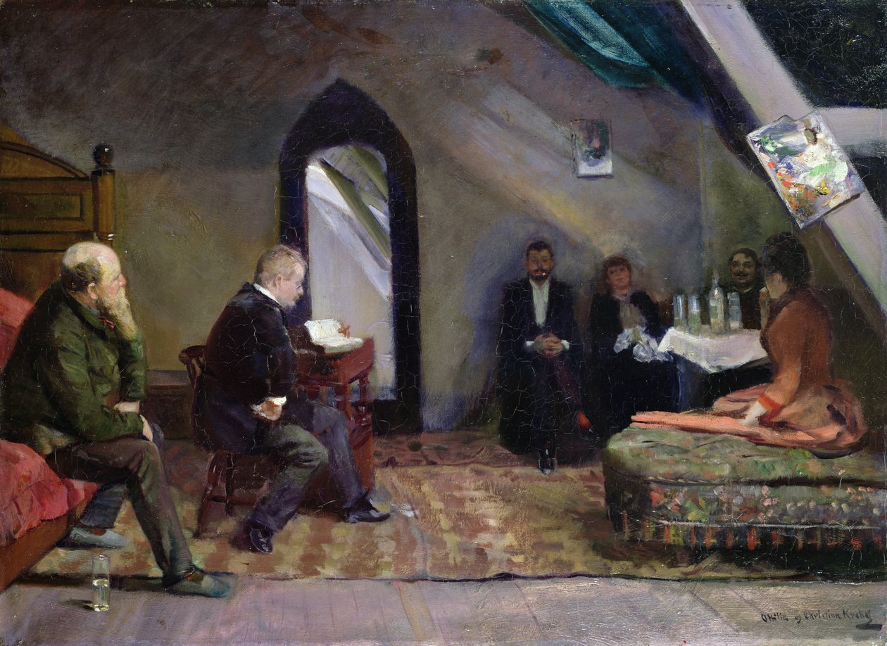 Læsning i studiet af Christian Krohg