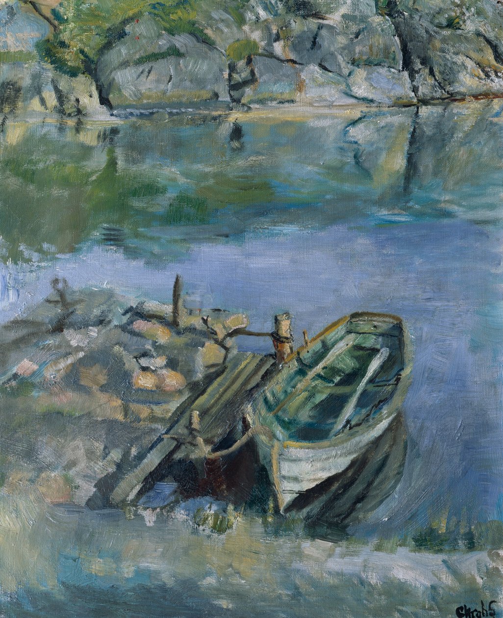 Robåd med kaj af Christian Krohg