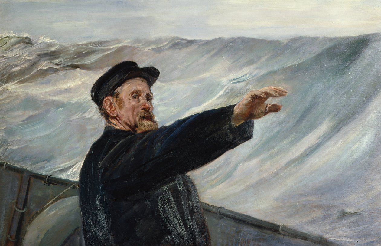 Storm (olie på lærred) af Christian Krohg
