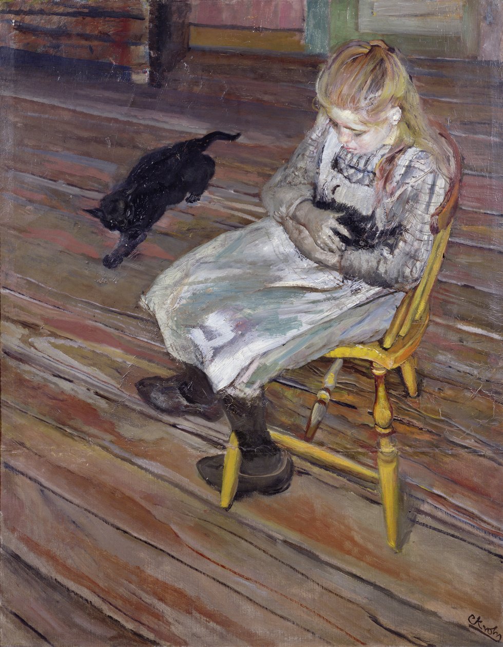 Pigen med kattene af Christian Krohg