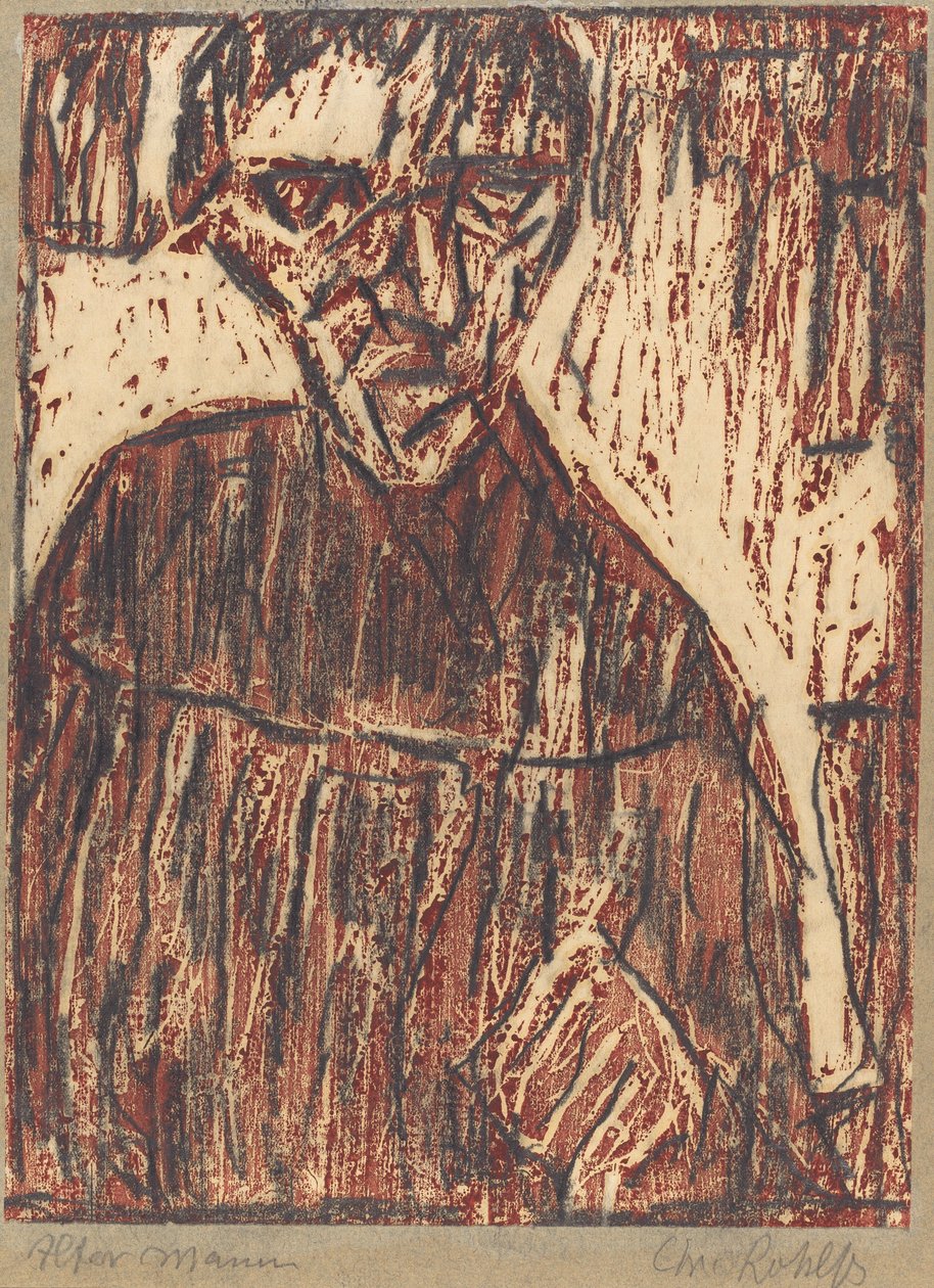 Gammel mand, 1918. af Christian Rohlfs