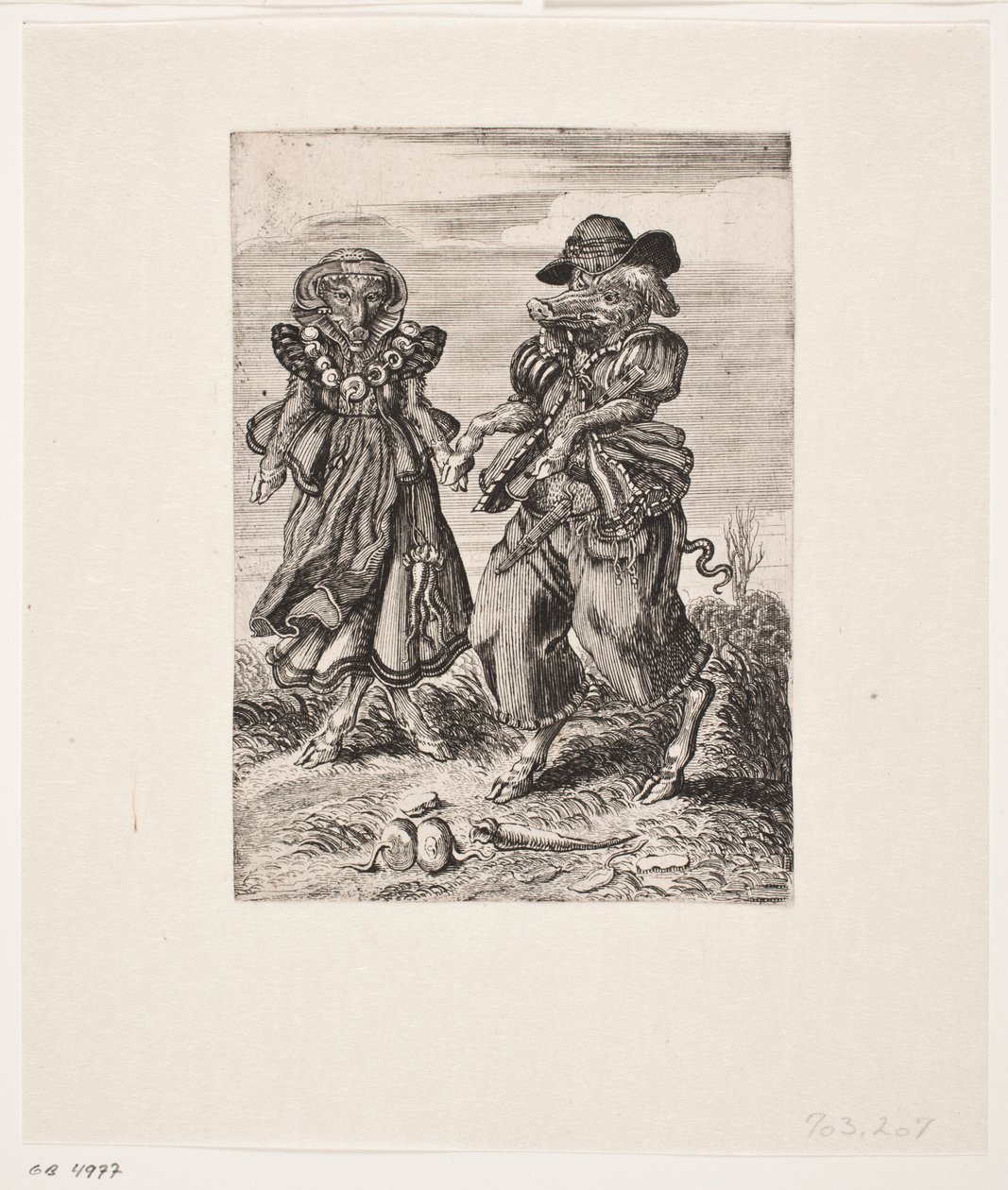 Et par dansende grise af Christian Rothgiesser