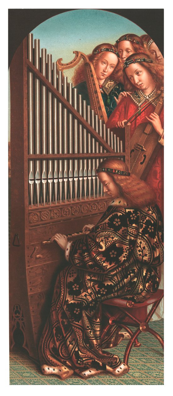 Sankt Cecilia ved orglet, c1865. af Christian Schultz
