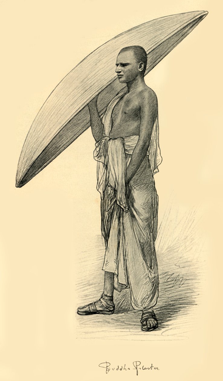 Buddhist, Ceylon, 1898. af Christian Wilhelm Allers