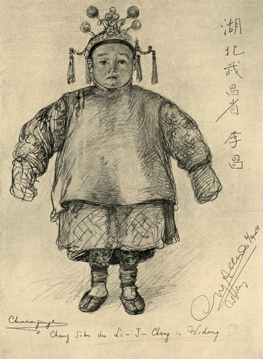 Chang - kinesisk dreng, Wudong, 1898. af Christian Wilhelm Allers