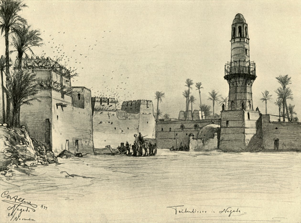 Huse i Nagada, Egypten, 1898. af Christian Wilhelm Allers
