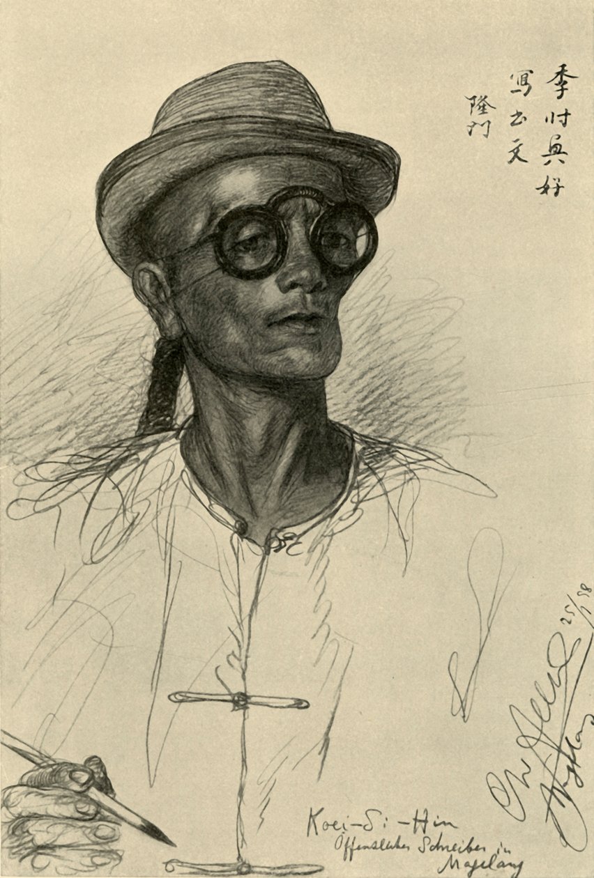 Koei-Si-Hin - skriver, Magalang, Java, 1898. af Christian Wilhelm Allers