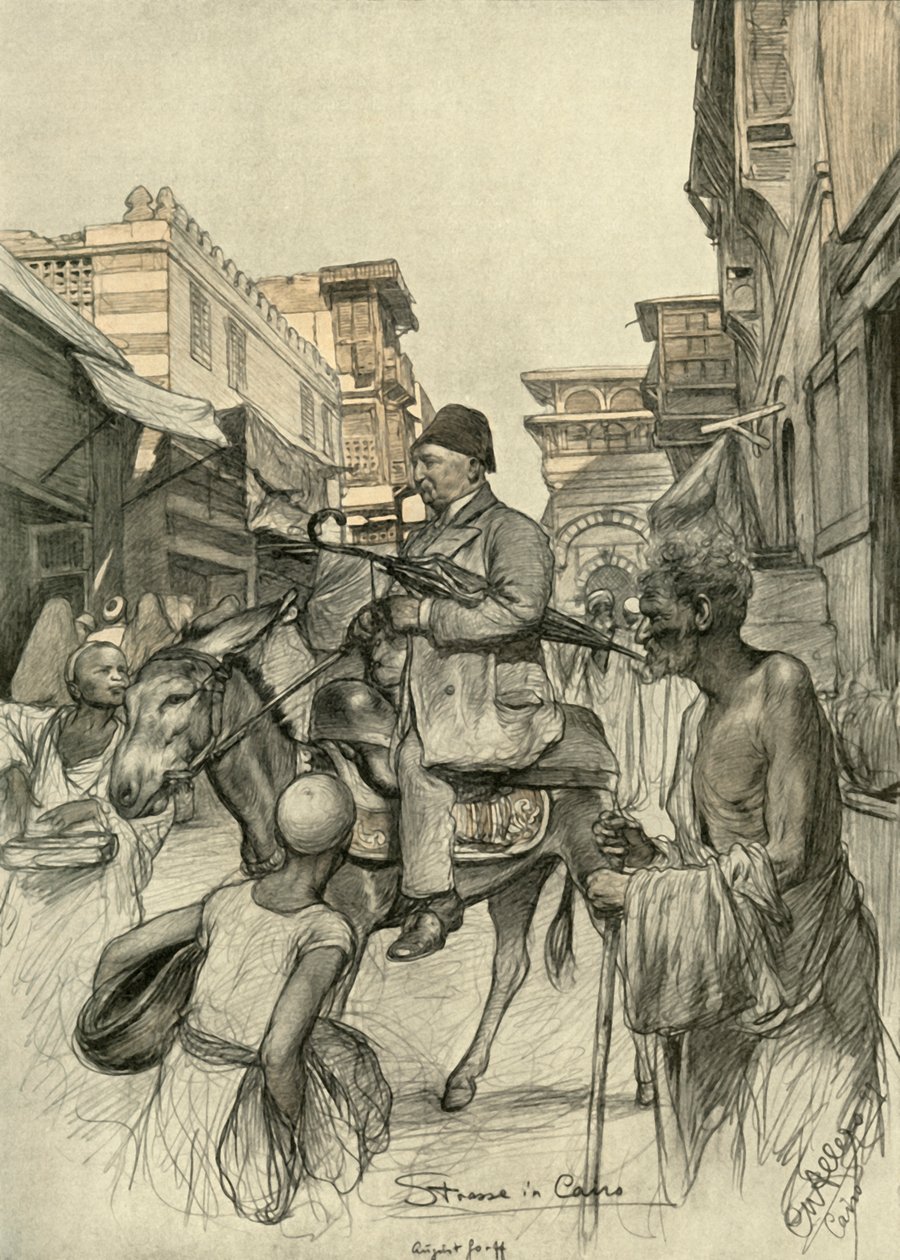 Gade i Kairo, 1898. af Christian Wilhelm Allers