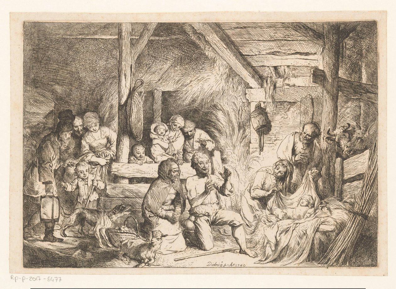 Tilbedelse af hyrderne af Christian Wilhelm Ernst Dietrich