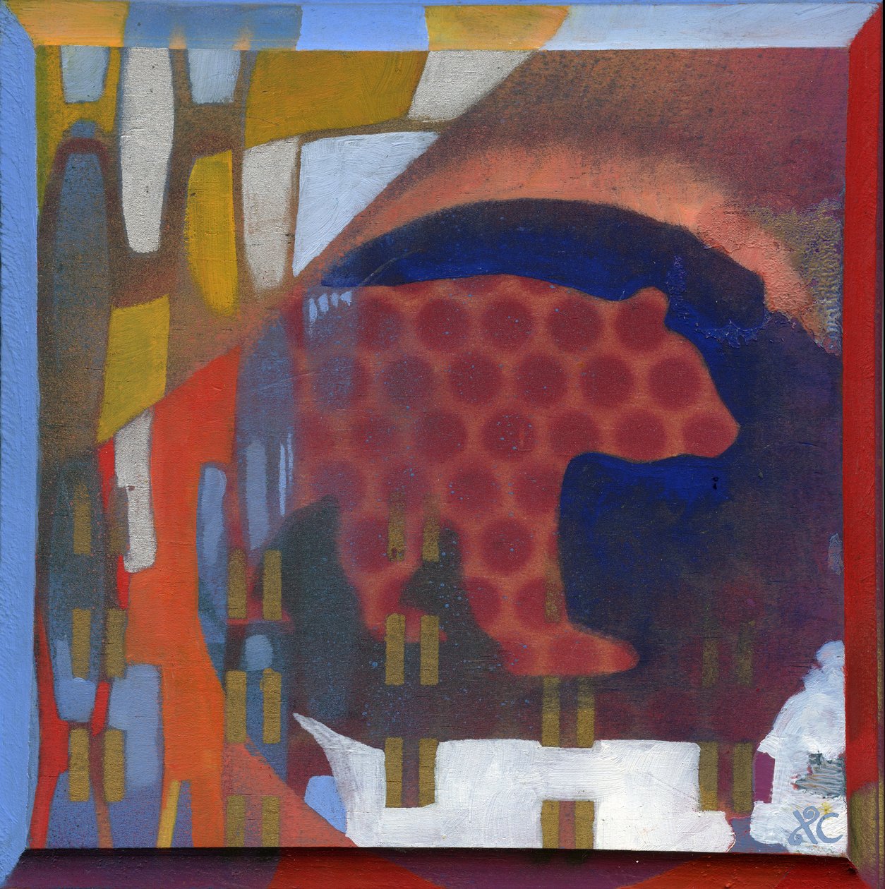 Bear, ca. 2008 (akryl på træpanel) af Christina Saj