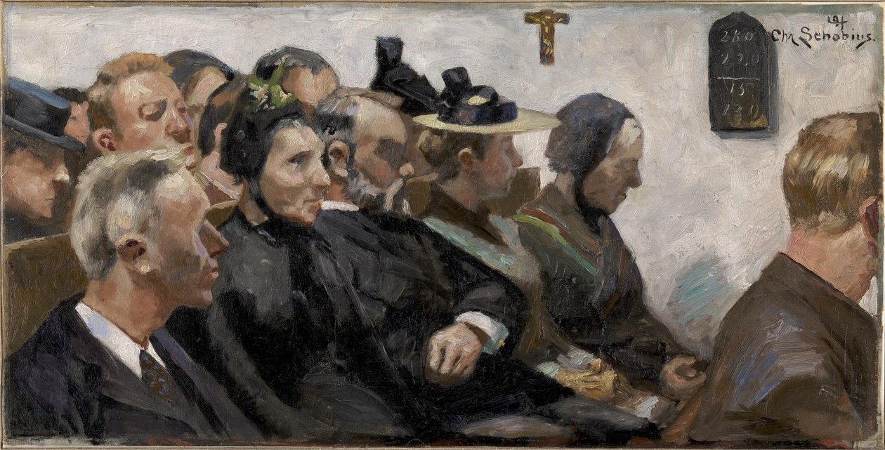 Tilhørere i en landsbykirke af Christjern Schobius