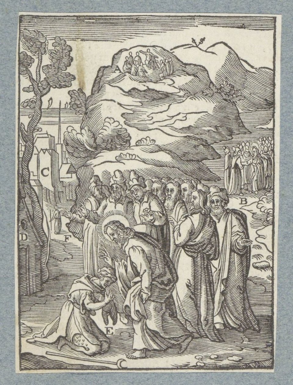 Kristus helbreder en spedalsk af Christoffel van Sichem (II)