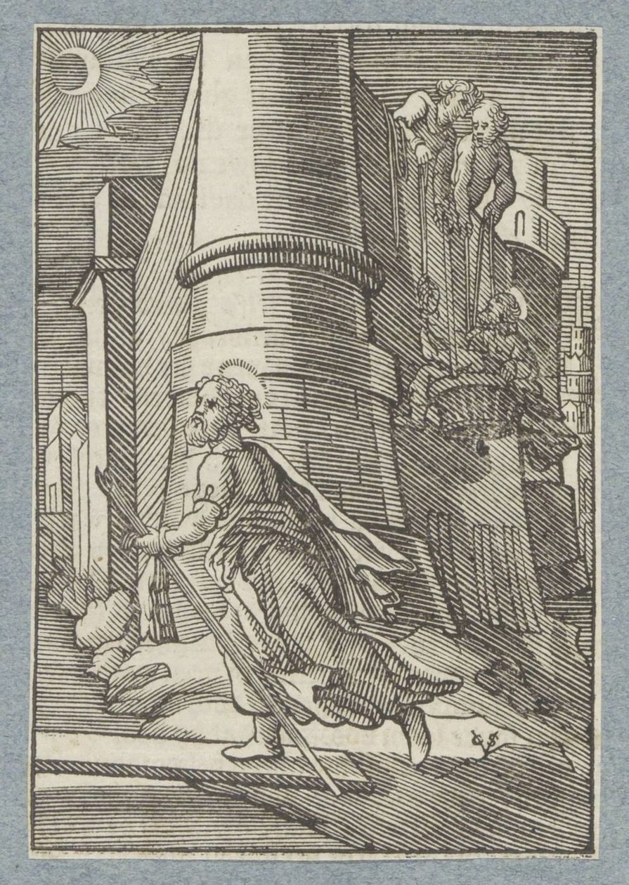 Pauls flugt fra Damaskus af Christoffel van Sichem (II)