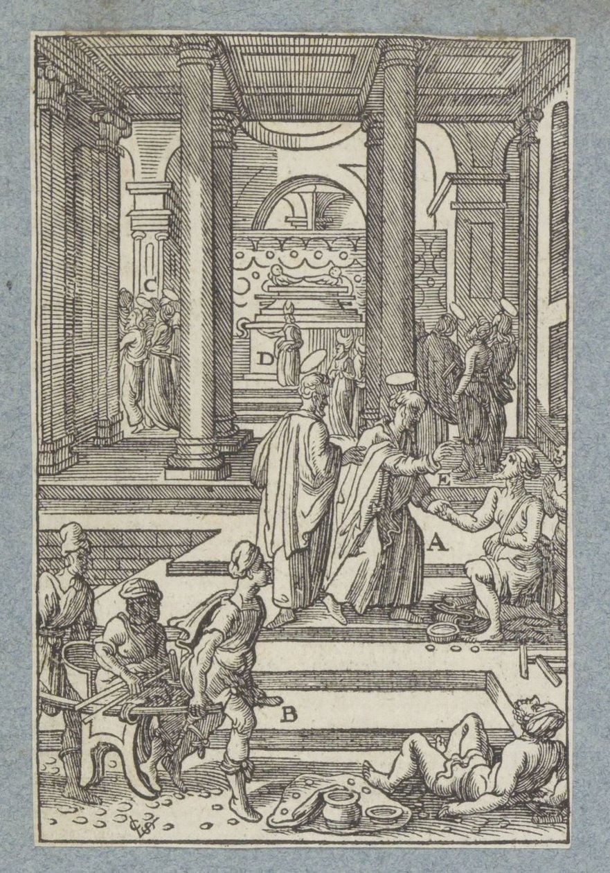 Peter helbreder en lam af Christoffel van Sichem (II)