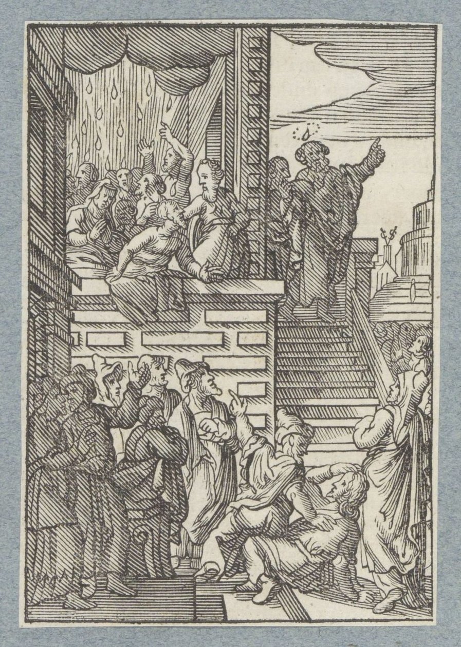Peter prædiker i Jerusalem af Christoffel van Sichem (II)