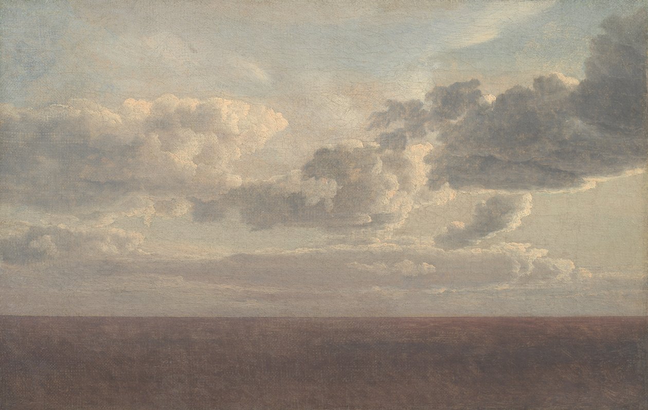 Undersøgelse af skyer over havet af Christoffer Wilhelm Eckersberg