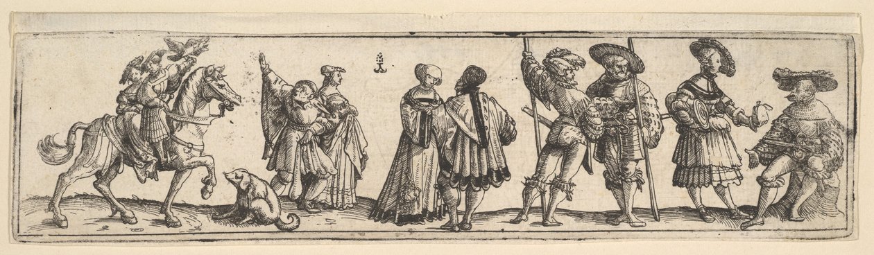 Lansquenets og damer, 1531. af Christoph Bockstorffer
