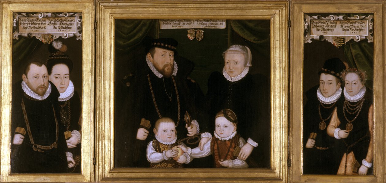 Triptykon af Johann Wilhelm von Sachsen, 1587 af Christoph Leutolph