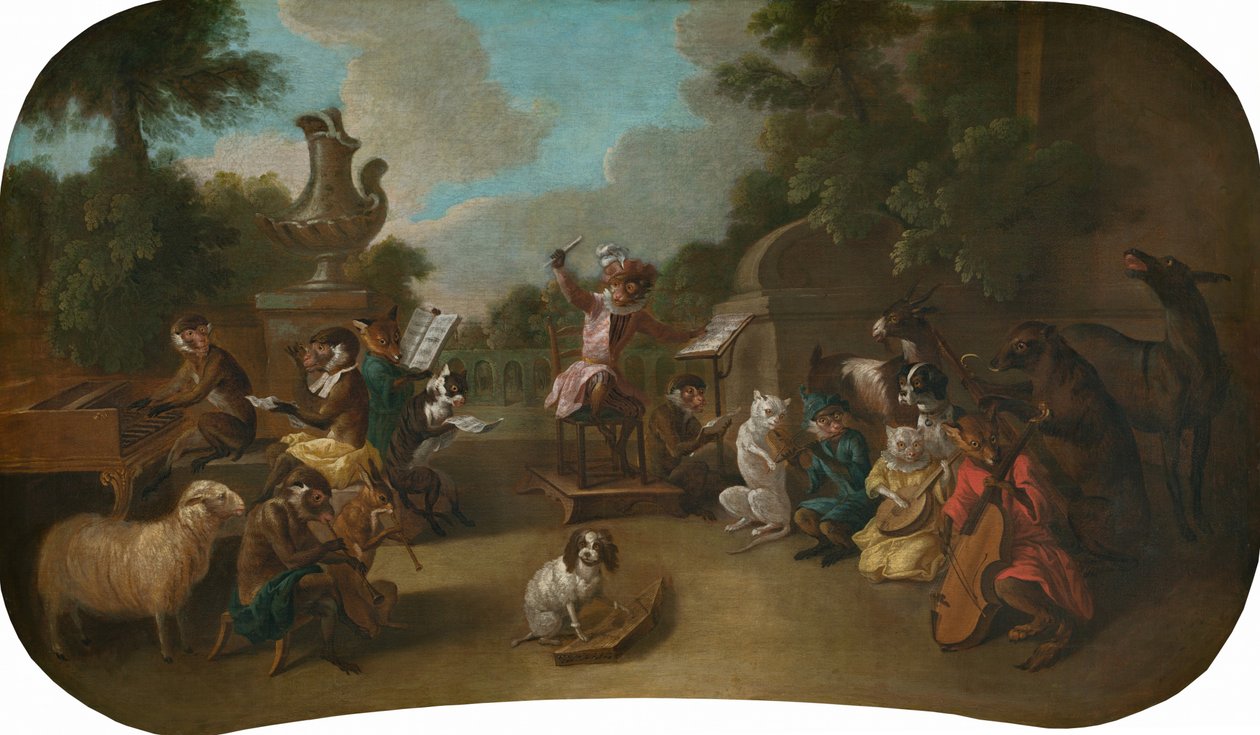 Singerie: Koncerten, ca. 1739. af Christophe Huet