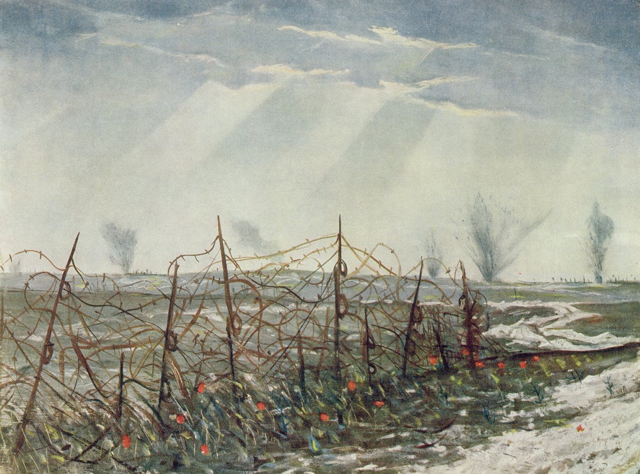 From a Front Line Trench, from British Artists at the Front, Fortsættelse af Vestfronten, 1918 af Christopher Richard Wynne Nevinson