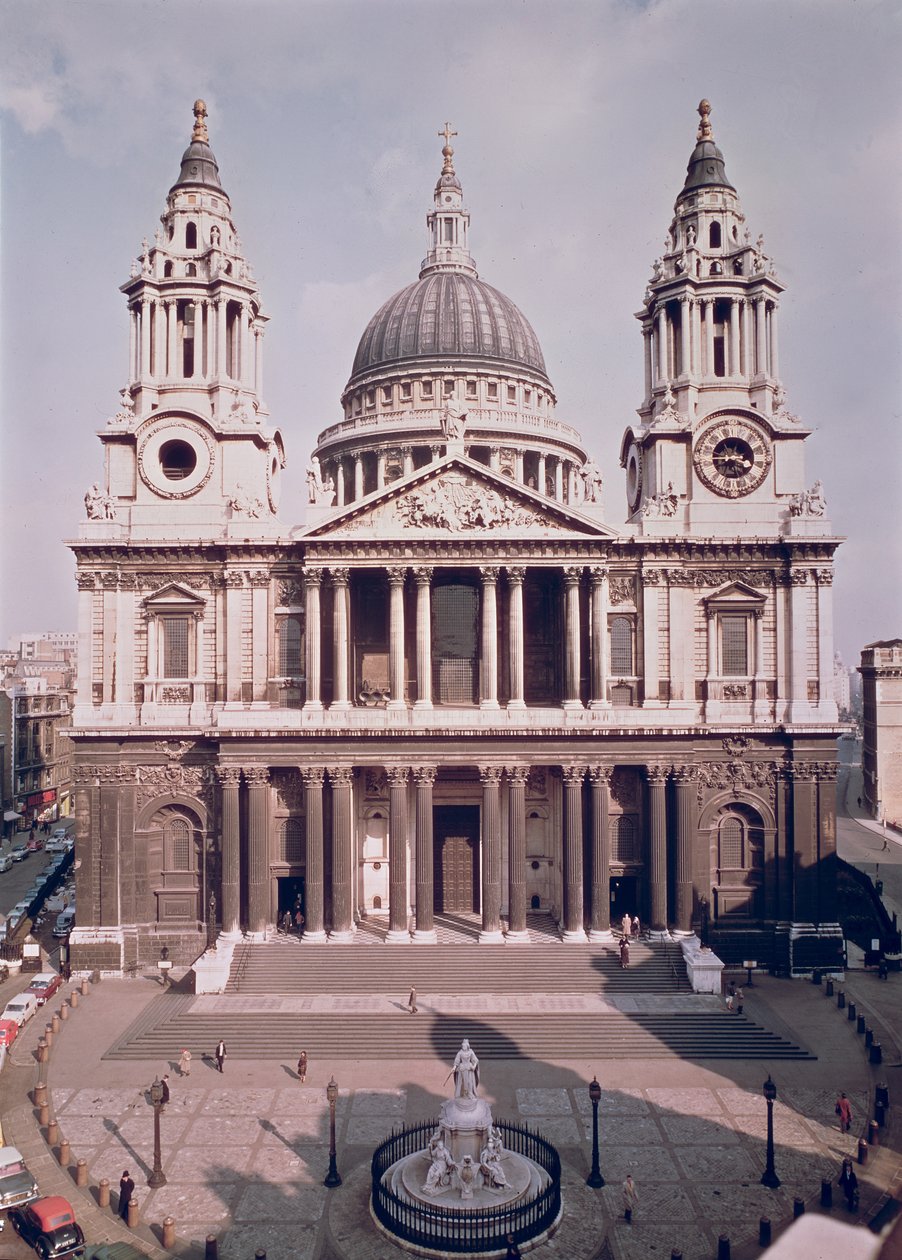 Udsigt til det ydre, bygget 1695-1711 af Christopher Wren