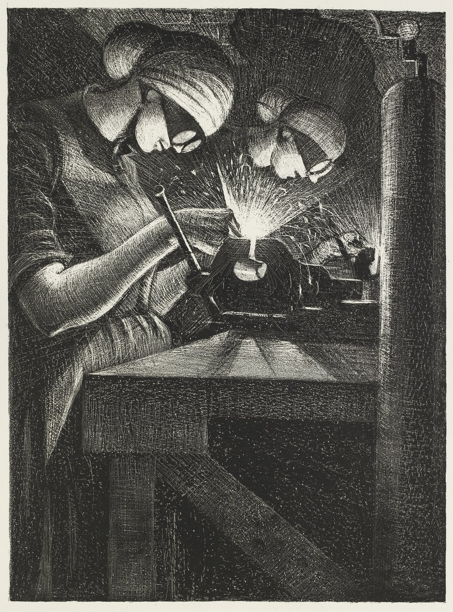 Acetylensvejsere, 1917 af Christopher Richard Wynne Nevinson