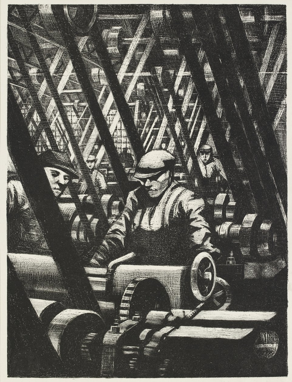 Making the Engine, 1917 af Christopher Richard Wynne Nevinson