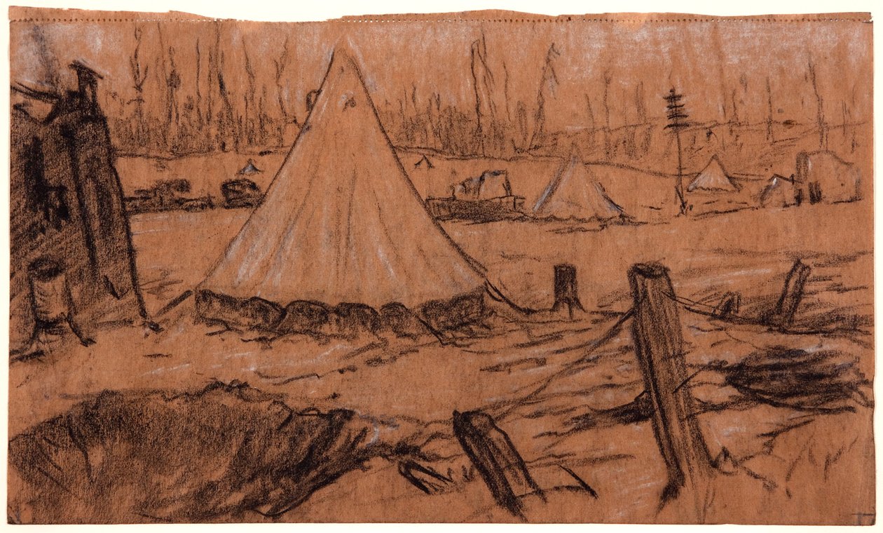 En gruppe af telte, c1914. af Christopher Williams