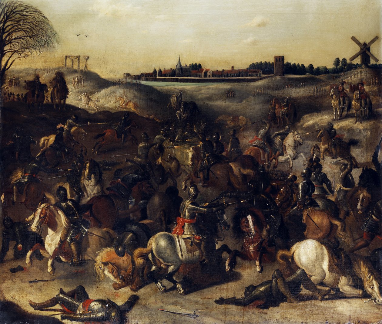 Slaget om fyrre af Circle of Sebastiaen Vrancx