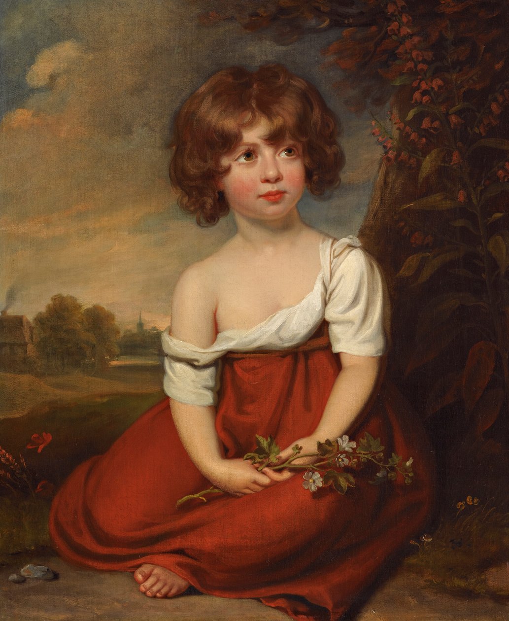 Portræt af en dame, der siges at være Elizabeth Brudenell-Bruce af Circle of William Beechey
