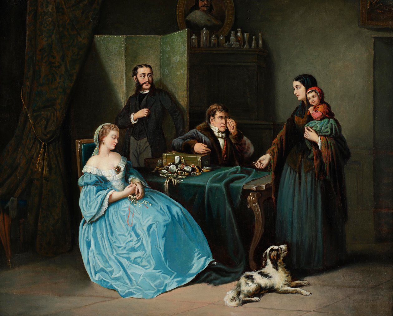 Danhauser (omegn) Hos pantelåneren af Circle of Josef Danhauser