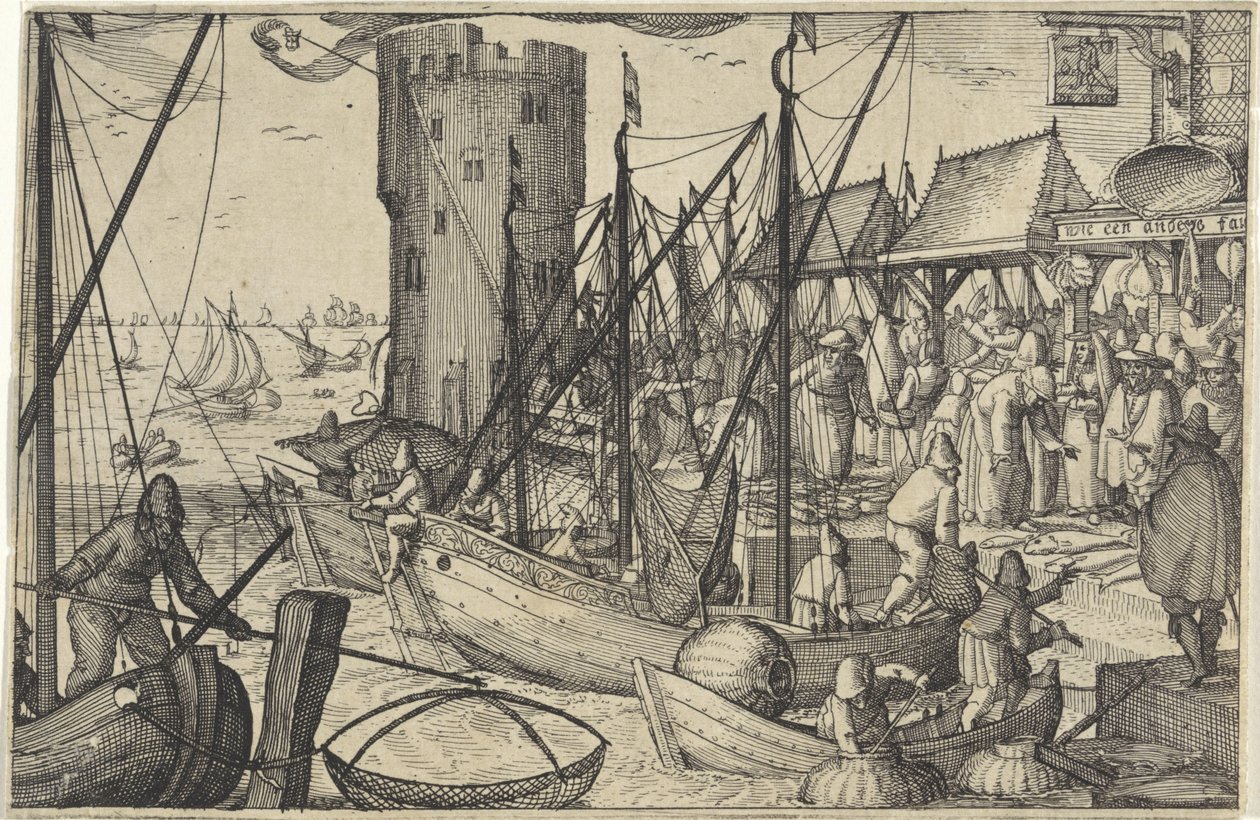 Fiskemarkedet af Claes Jansz. Visscher (II)
