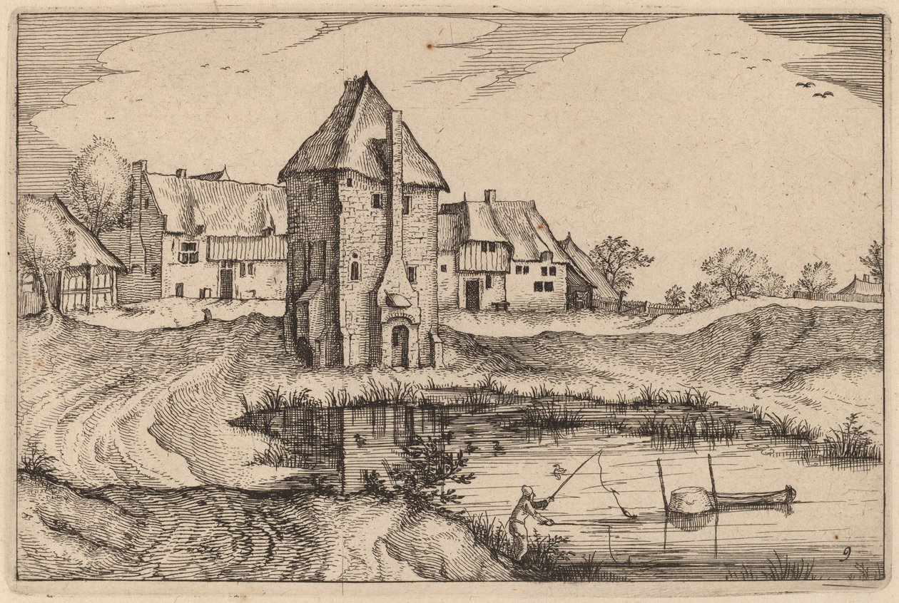 Dammen af Claes Jansz Visscher after Johannes van Doetechum, the Elder after Lucas