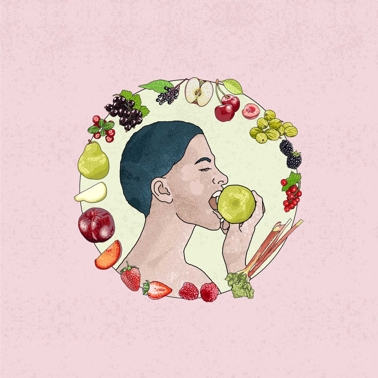 Indtag af frugt, 2024 (digital) af Claire Huntley