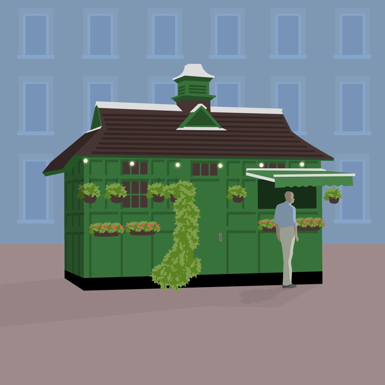 Hackney Carriage Hut, Russell Square af Claire Huntley