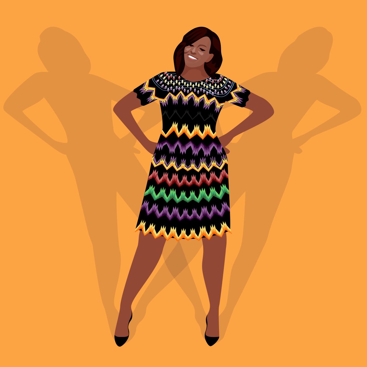 Portræt af Michelle Obama af Claire Huntley