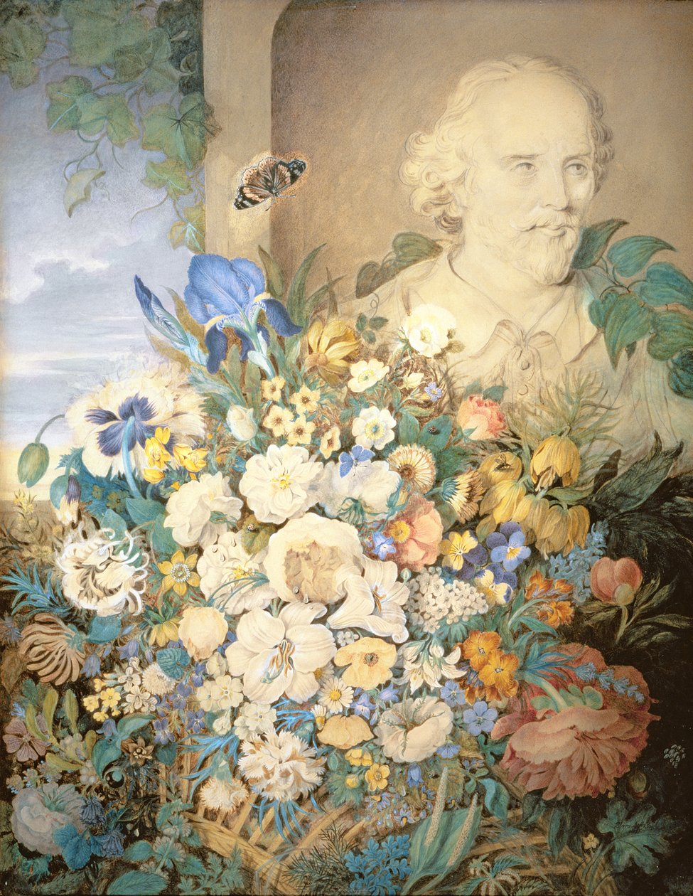 Shakespeares blomster, ca. 1835 af Clara Maria Pope