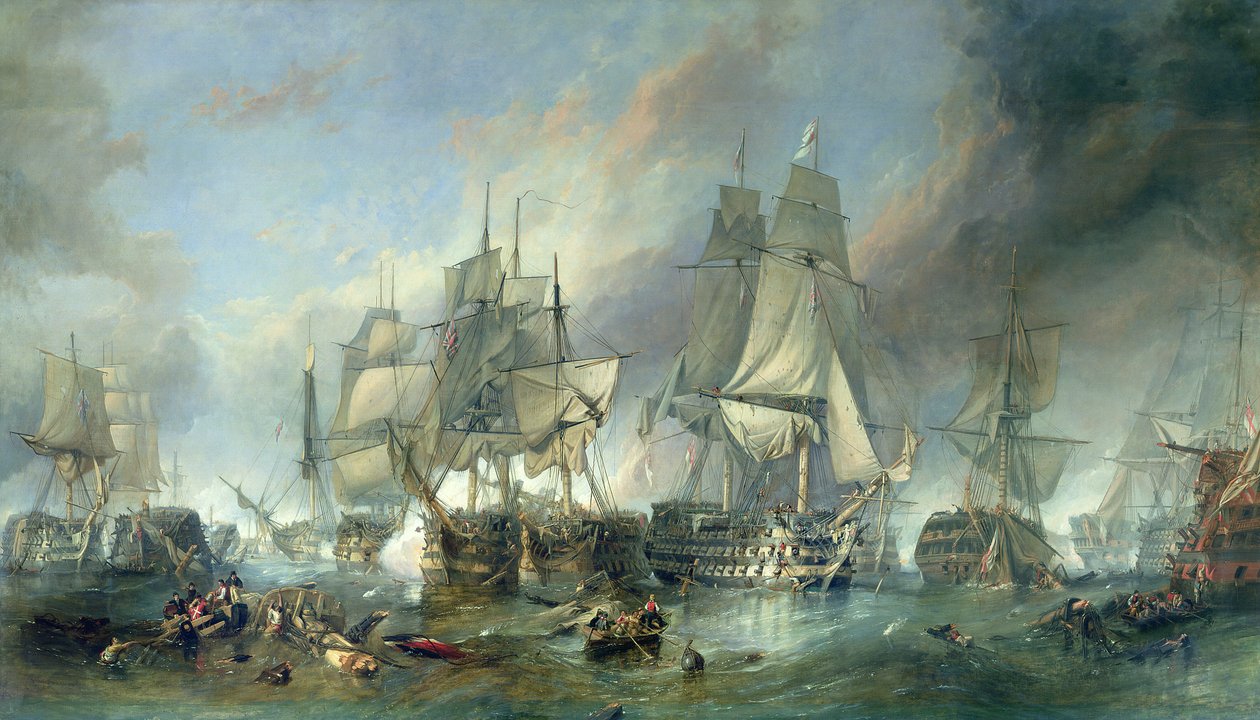 Slaget ved Trafalgar, 1805 af Clarkson Frederick Stanfield