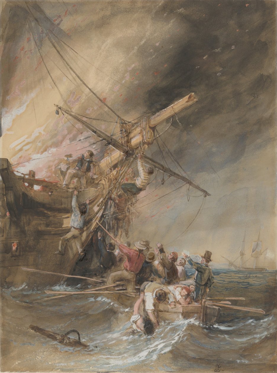 Ild til søs, 1820-46. af Clarkson Stanfield