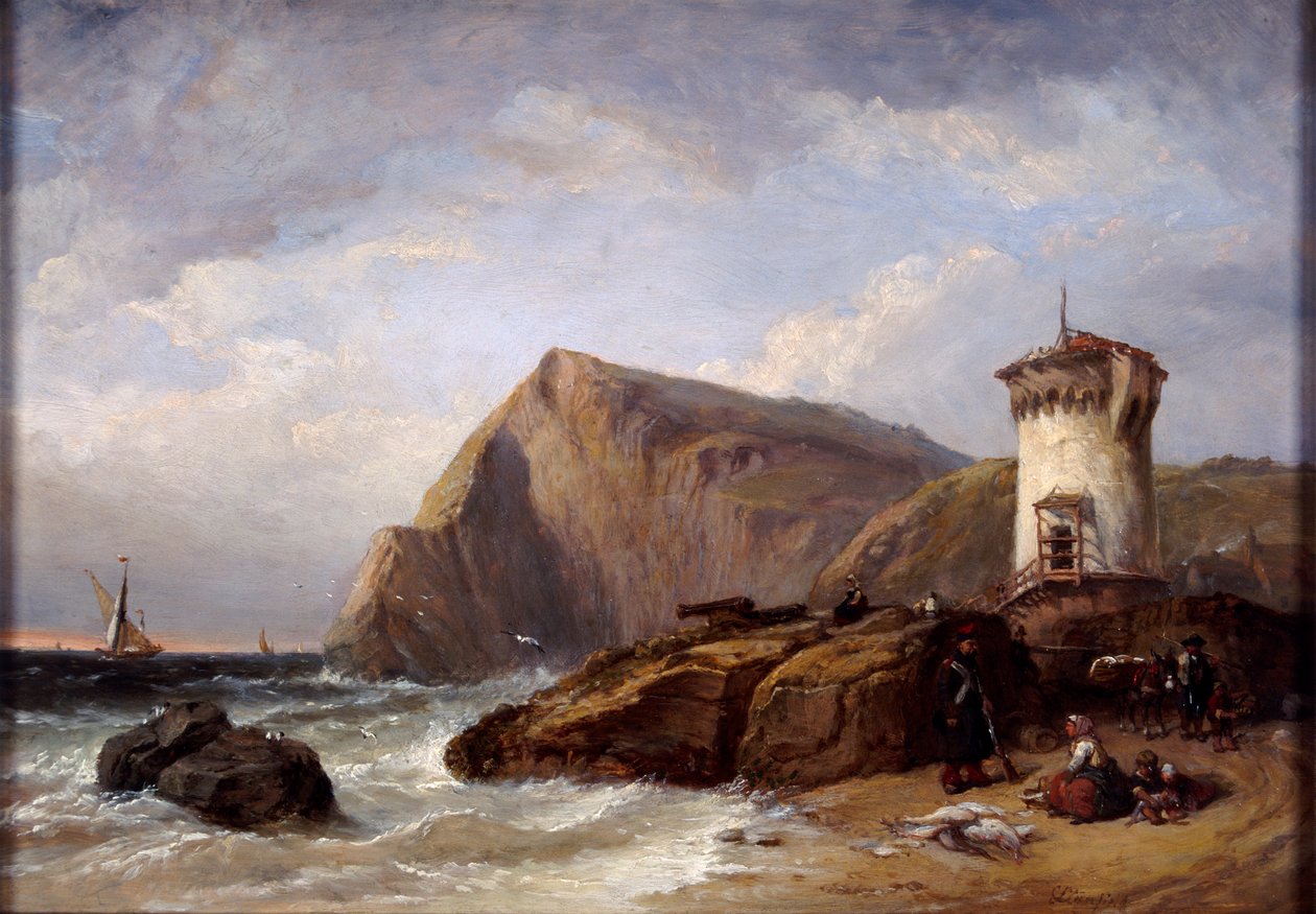 Terracina Tower, 1854 af Clarkson Stanfield