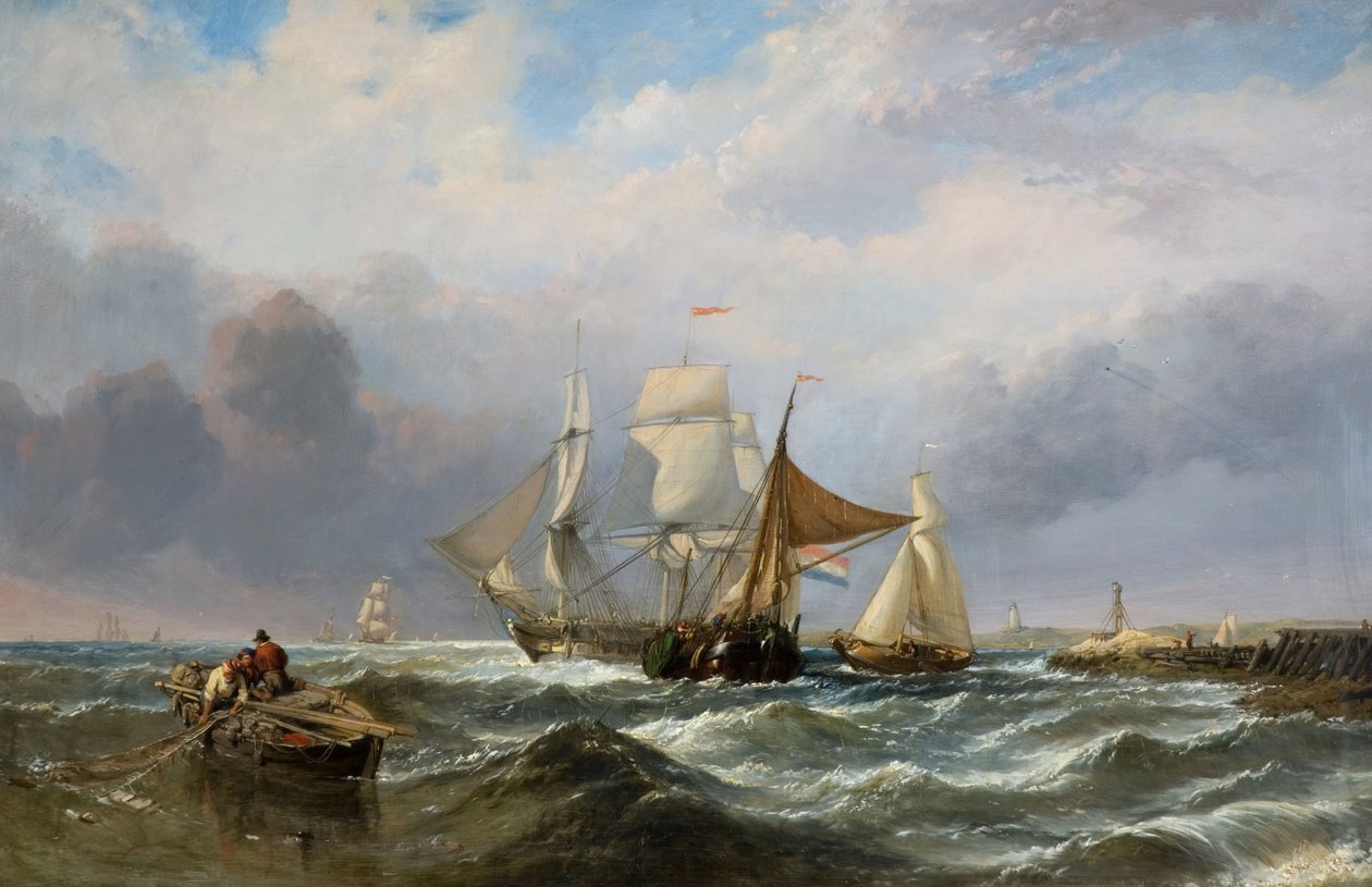 Fartøjer ud for den hollandske kyst, 1829-1860. af Clarkson Stanfield