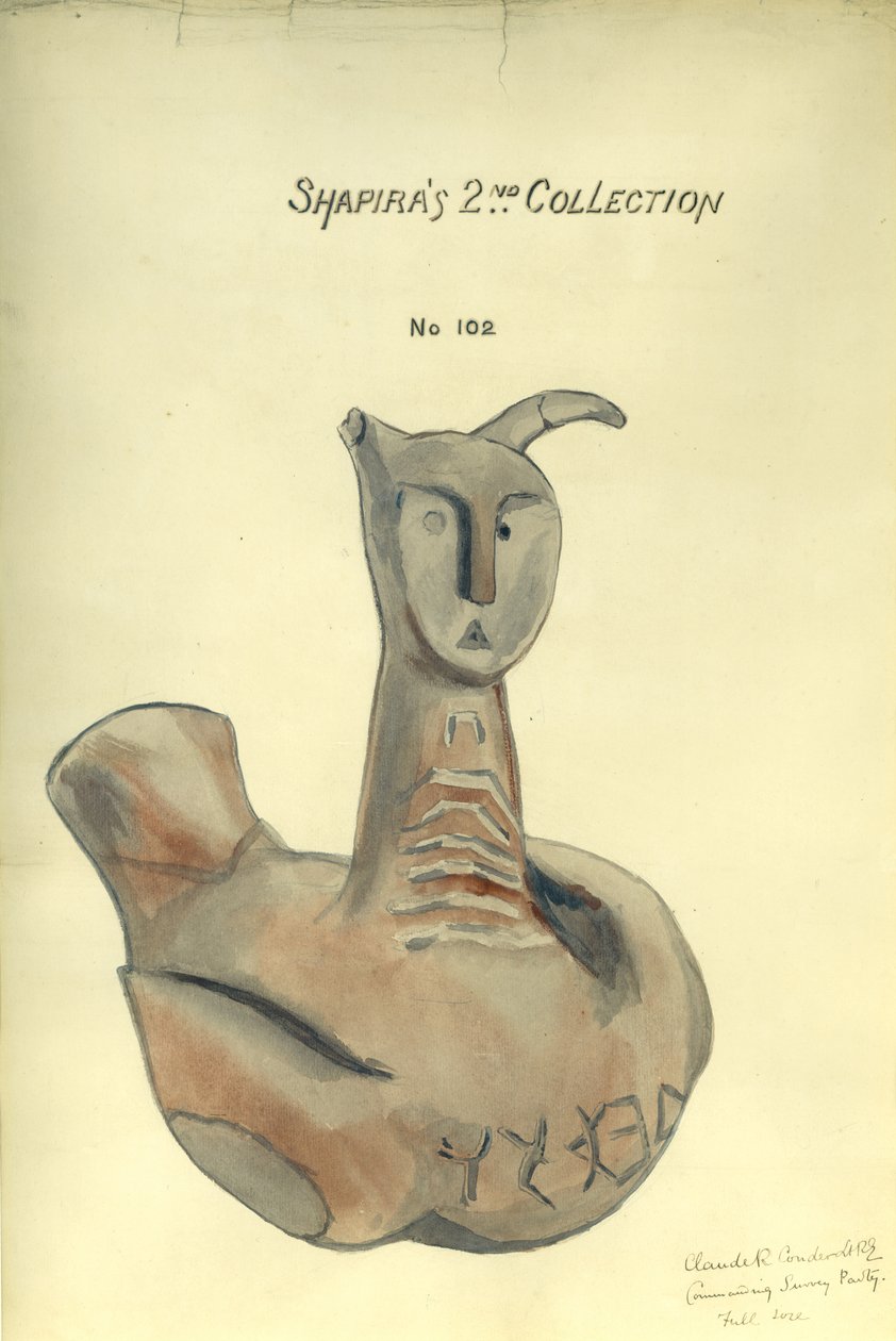 Shapiras 2. samling, 1873 (wc og blyant på papir) af Claude Conder