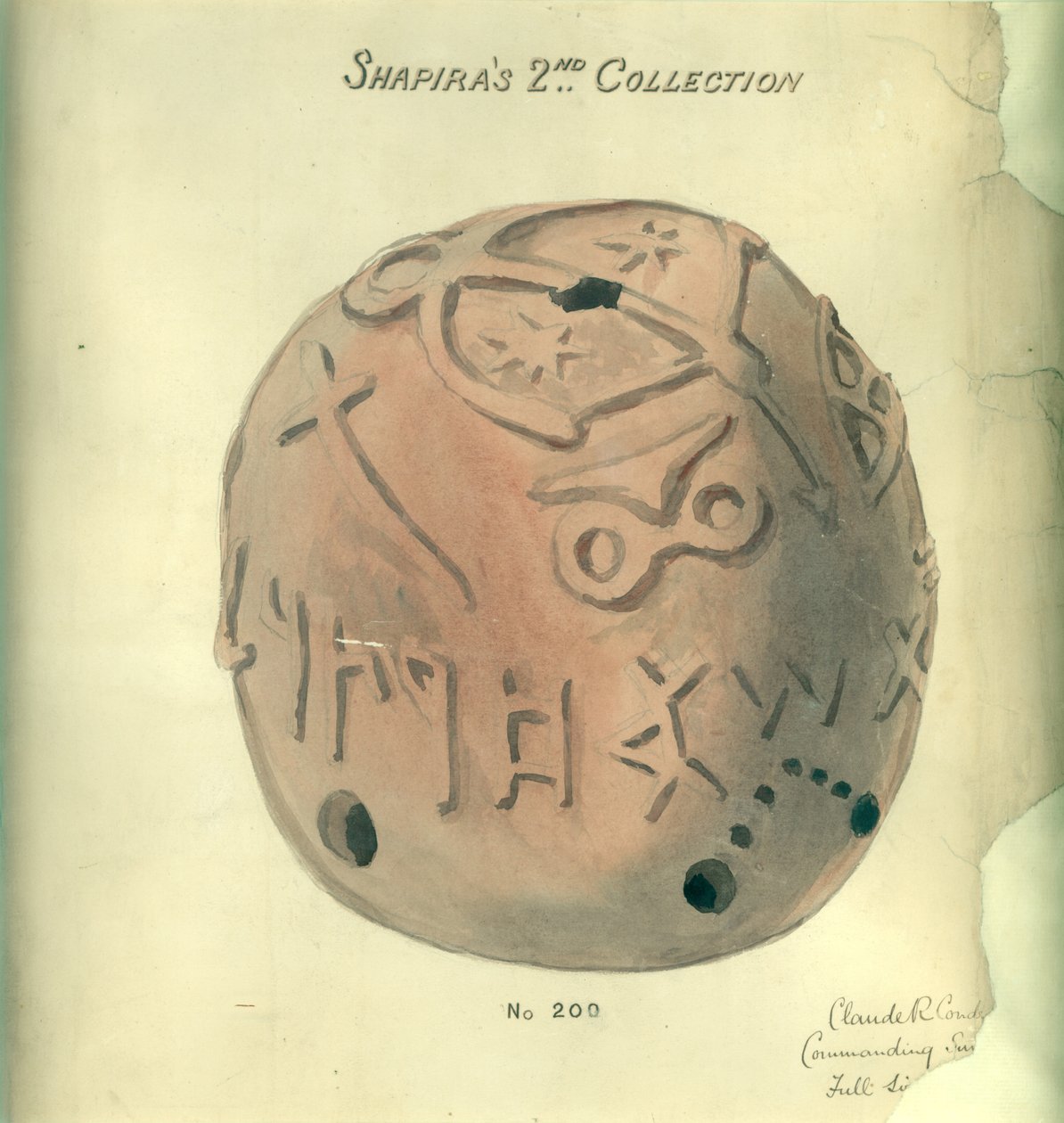 Shapiras 2. samling, 1873 (wc og blyant på papir) af Claude Conder