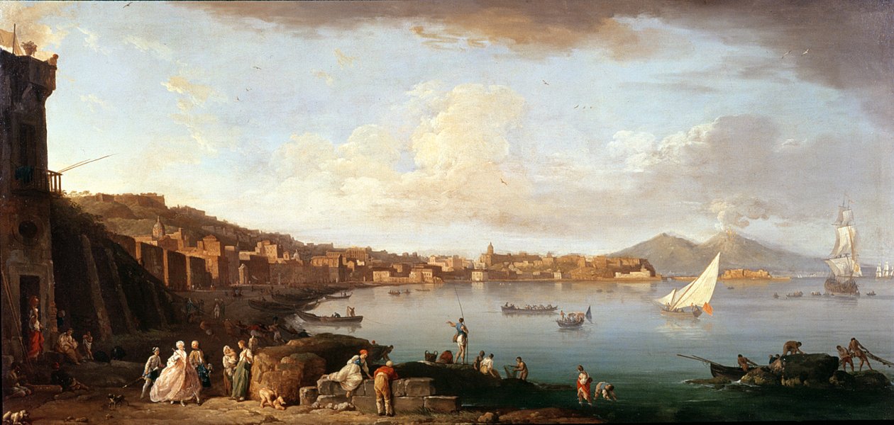 Napoli-bugten fra nord af Claude Joseph Vernet