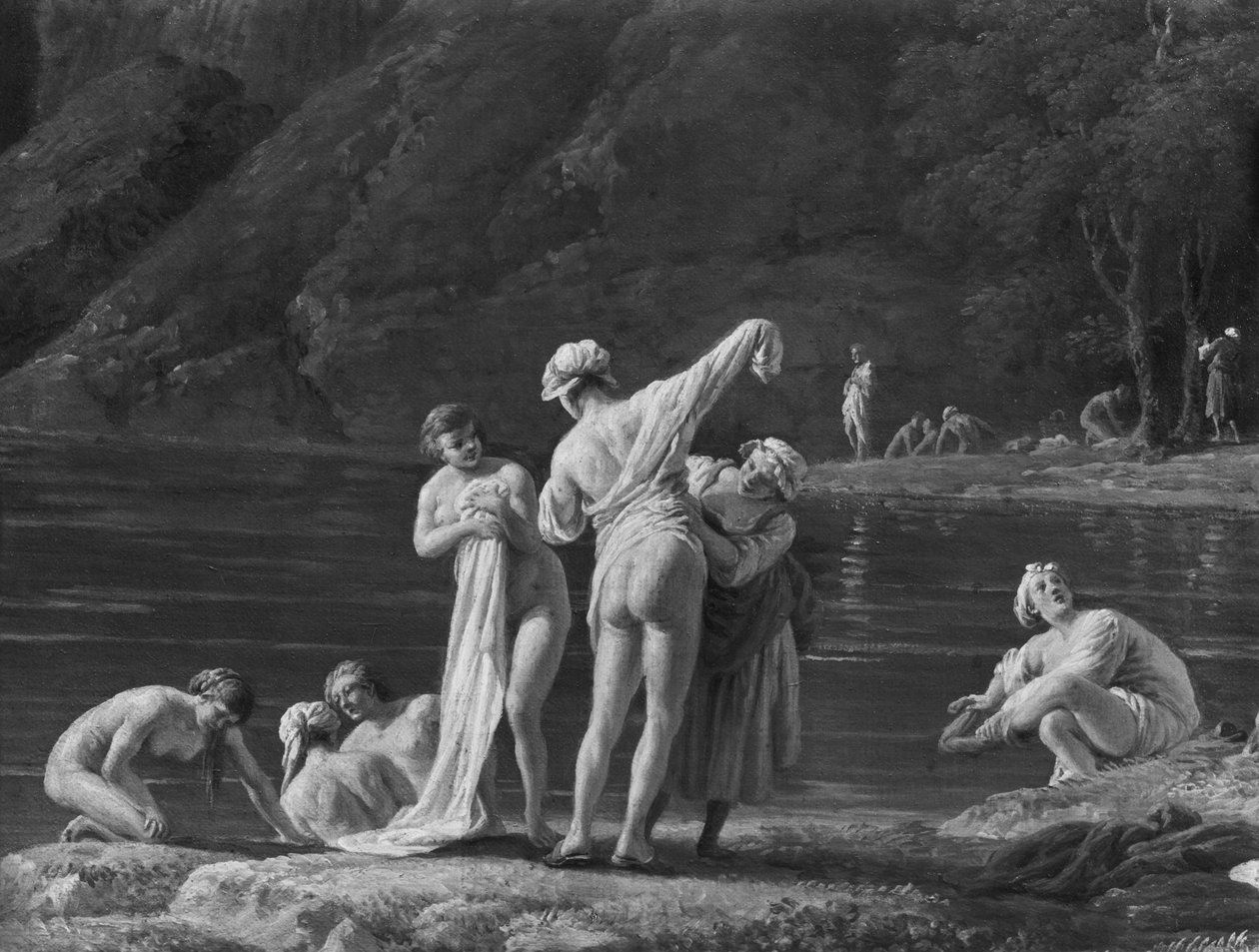Morning, The Baders, central detalje, 1772 (se også 414960 og 414962) af Claude Joseph Vernet